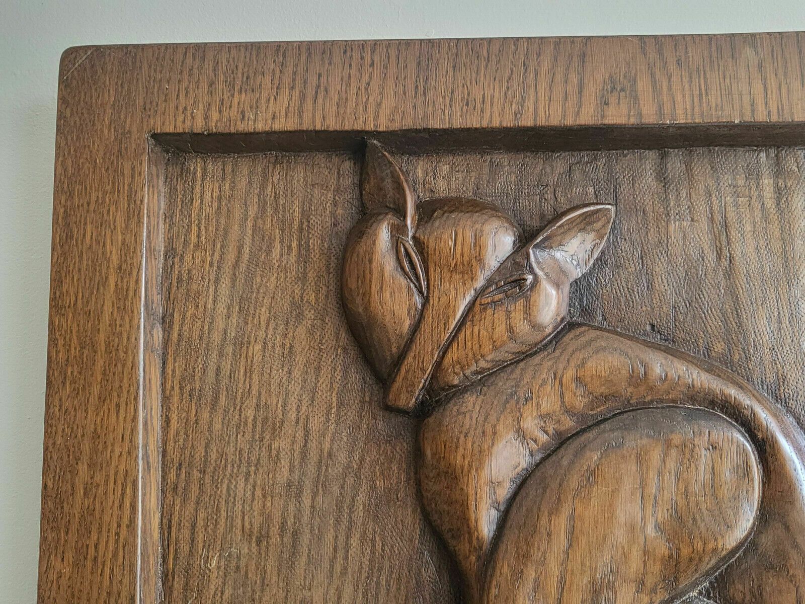Fox Painting Vintage Carved Wooden Frame 1970 Low Relief Sculpture 70s Retro Fox Painting Vintage Carved Wooden Frame 1970 Low Relief Sculpture 70s Re photo furniture
