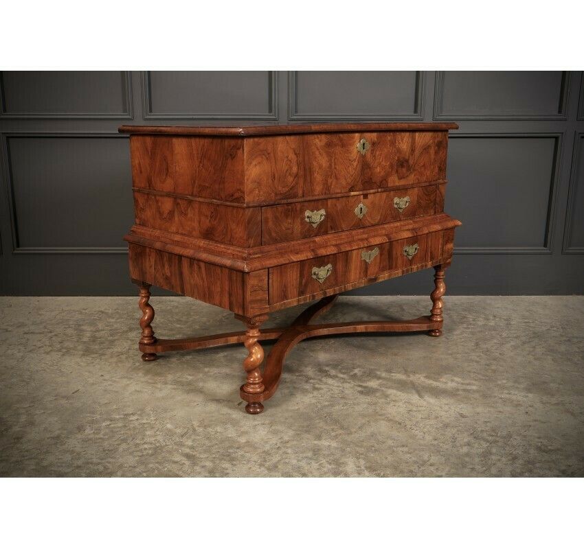 William & Mary Walnut Mule Chest On Stand photo furniture