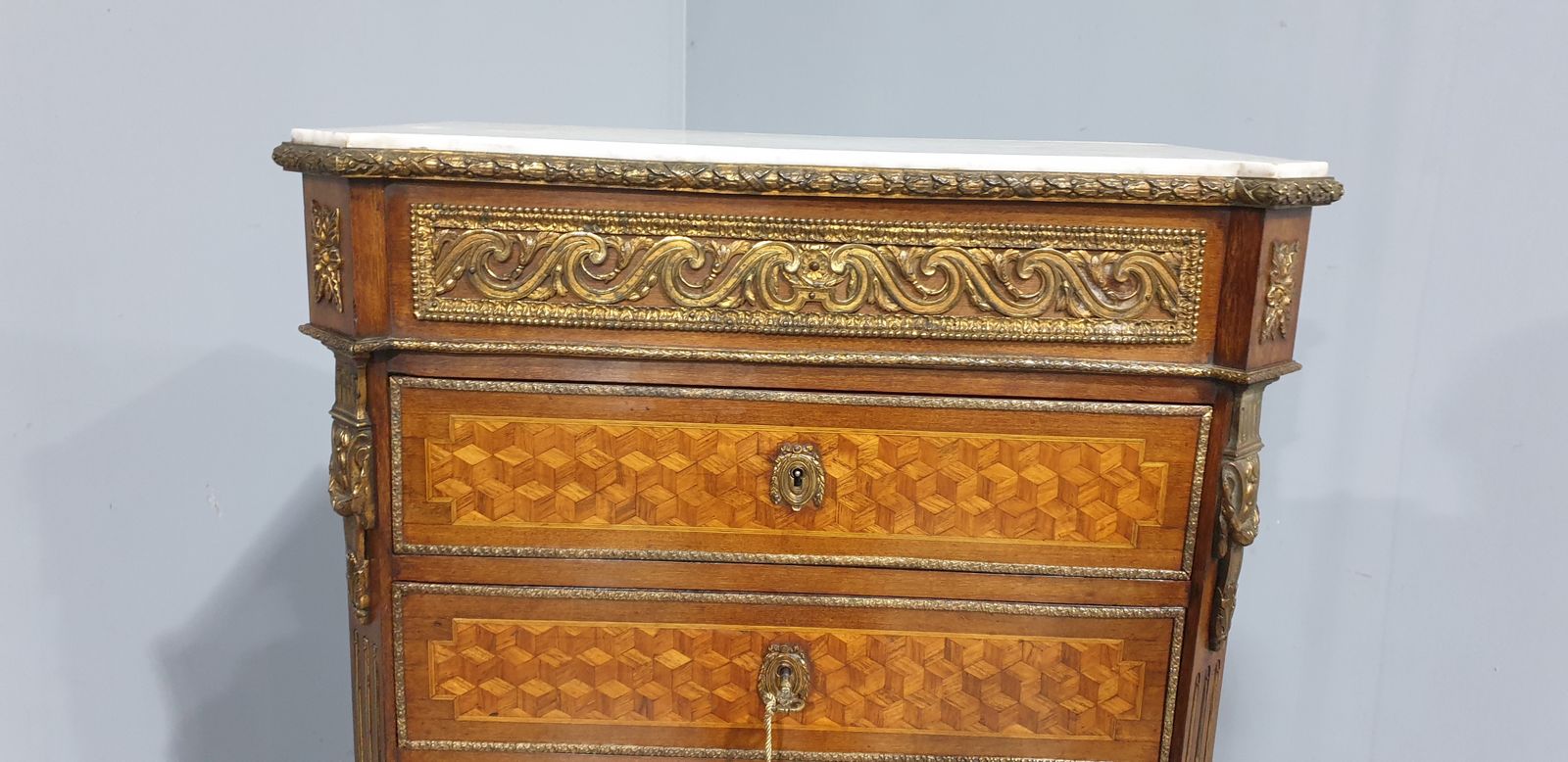 Super French Parquetry Semanier Chest Of Drawers photo Furniture