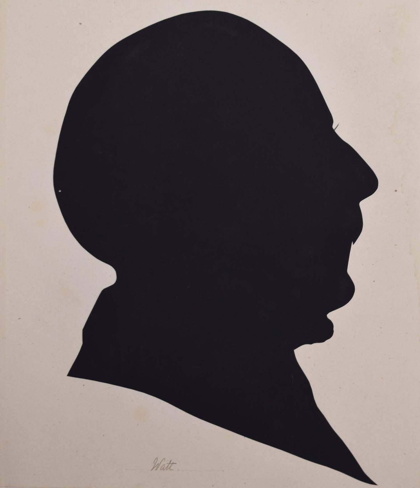 Nineteenth Century Silhouette Of A Gentleman: Watt Circa 1870