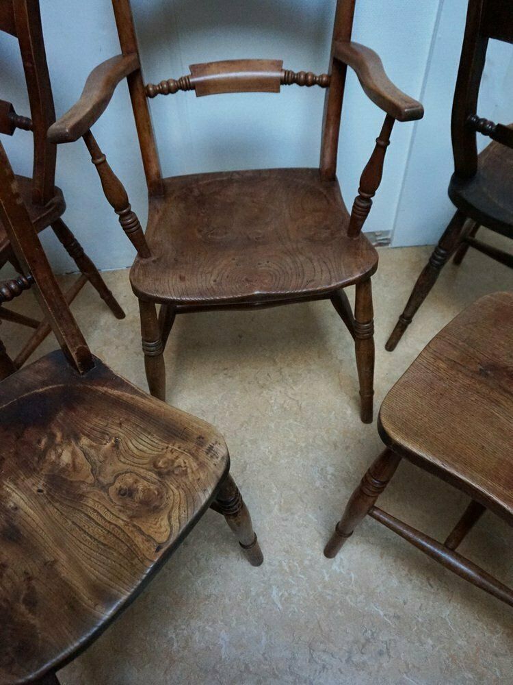 Oxford Windsor Bow Bar Back Chairs, 1850s, Set Of 5 photo buy