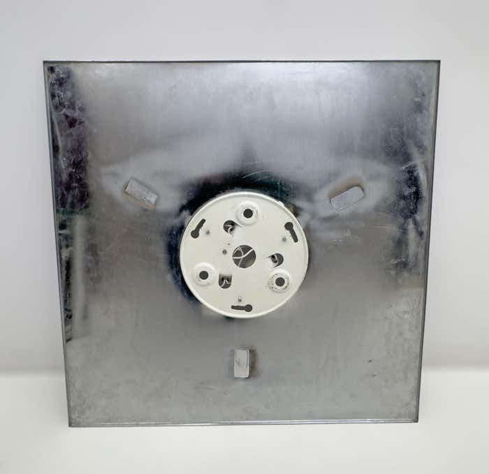 Carlo Nason Mid Century Modern Italian Steel And Murano Glass Wall Lamp, 1970s photo vinterior