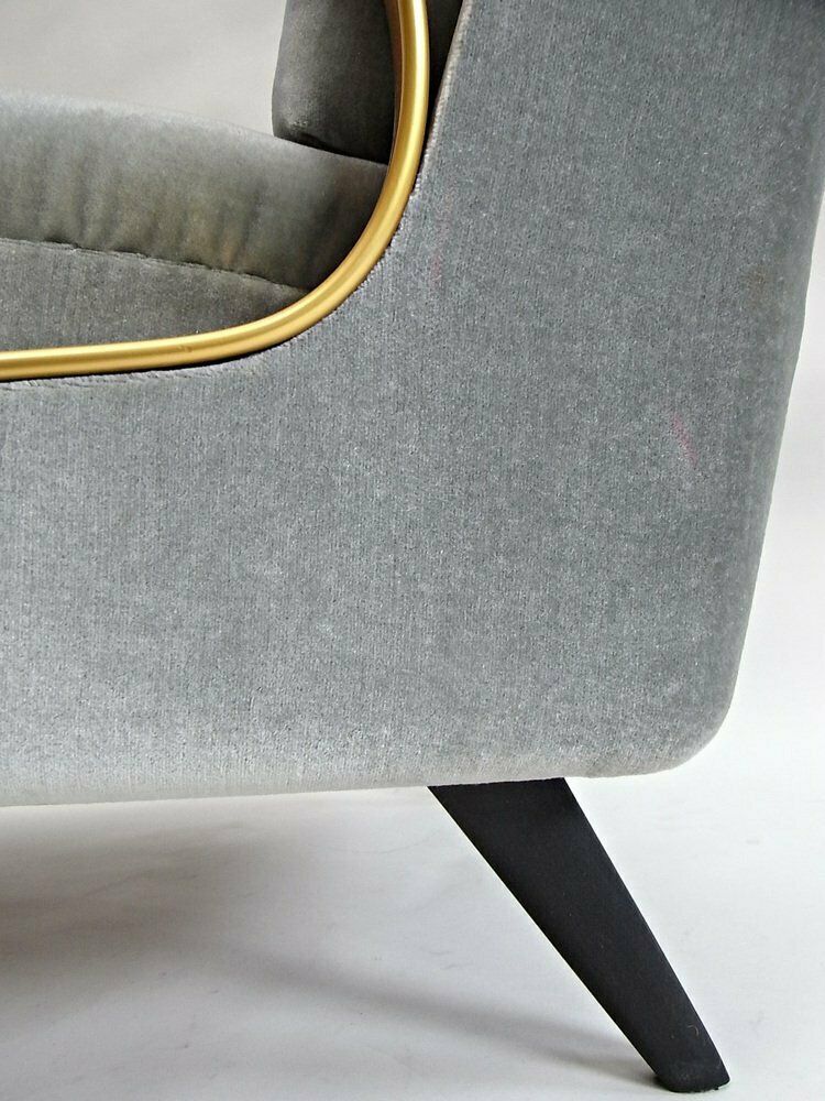 950.0 Carlo Armchair Made Of Velvet With Spring Cushions photo