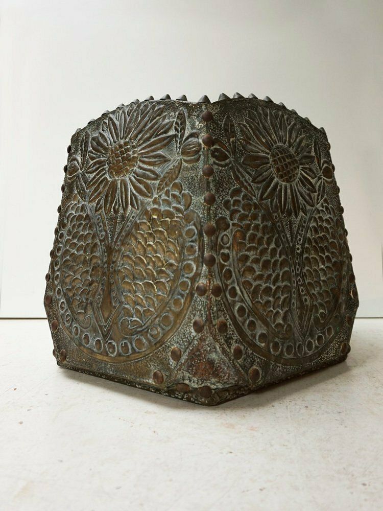 Art Nouveau Planter Or Jardinier In Hardinated Brass And Copper, 1900s photo 462.0