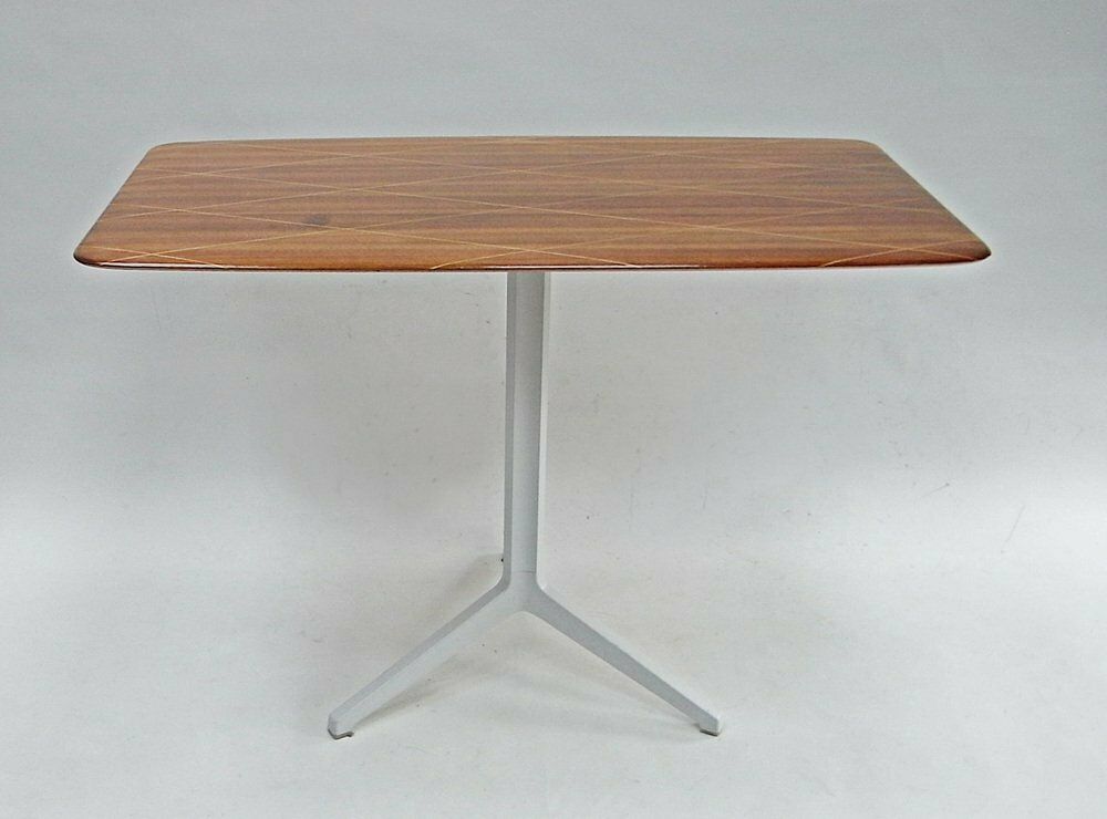 Desk Made Of Mahogany Veneer With Maple Inlays & Aluminum Tripod Frame photo furniture