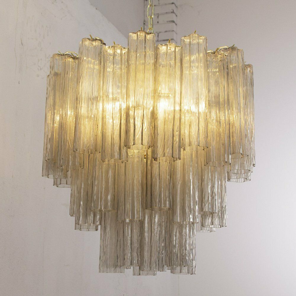 Tronchi Chandelier In Gray Murano Glass, 1980s photo furniture