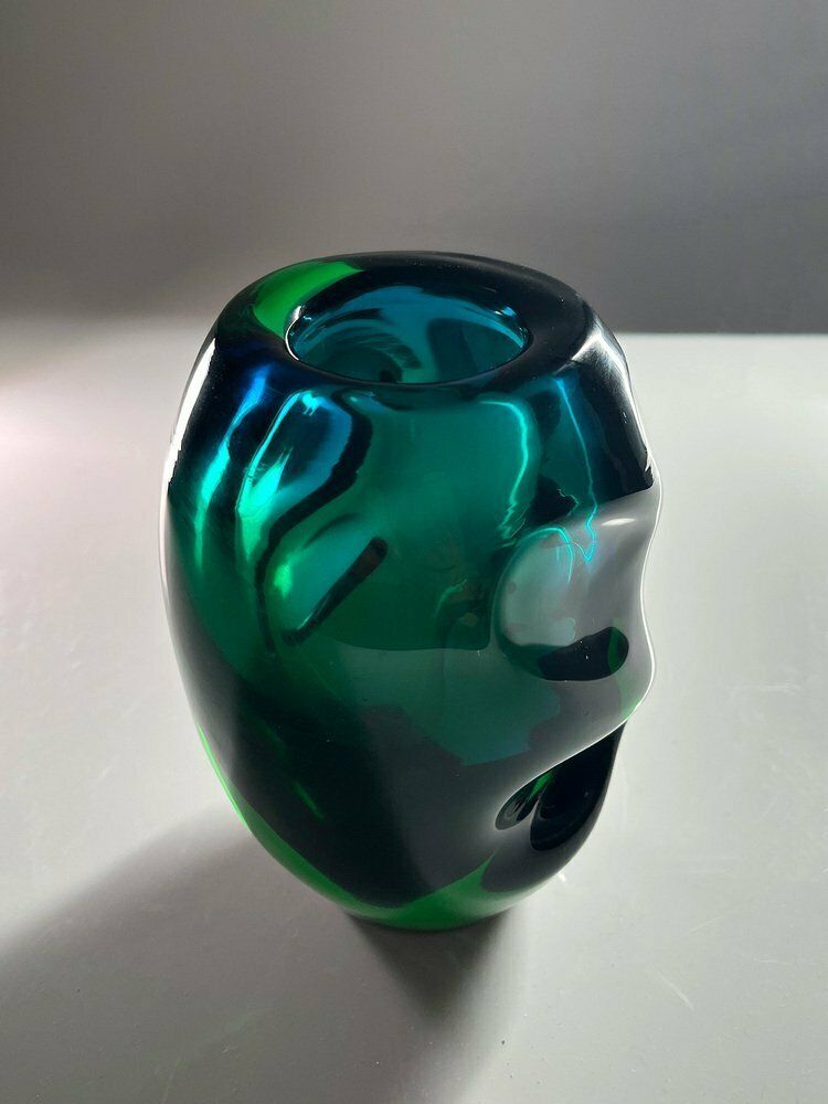 Vintage Art Glass Vase By Jindrich Beraneck, 1950s photo for sale