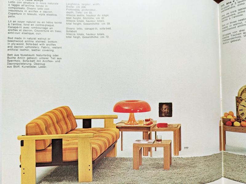 Set Of 3 Walnut Nesting Low Tables Mod. 777 By Afra & Tobia Scarpa For Cassina, 1967 photo vinterior