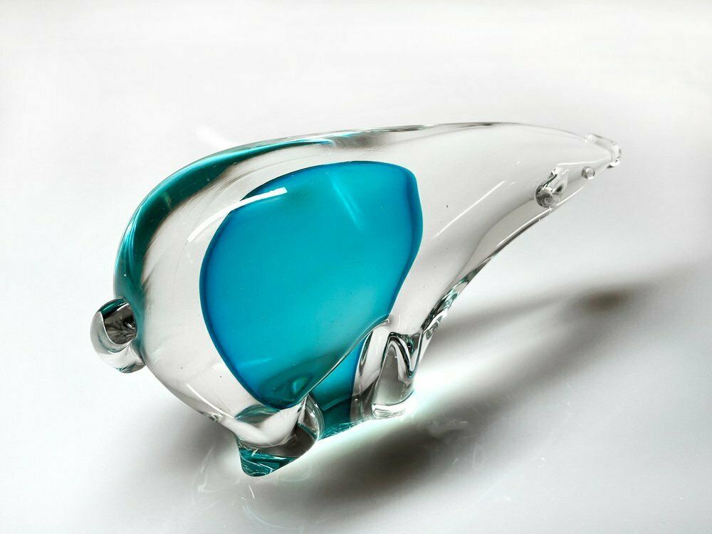 Tapir Figure In Sommerso Murano Glass By Ghisetti, Italy photo for sale