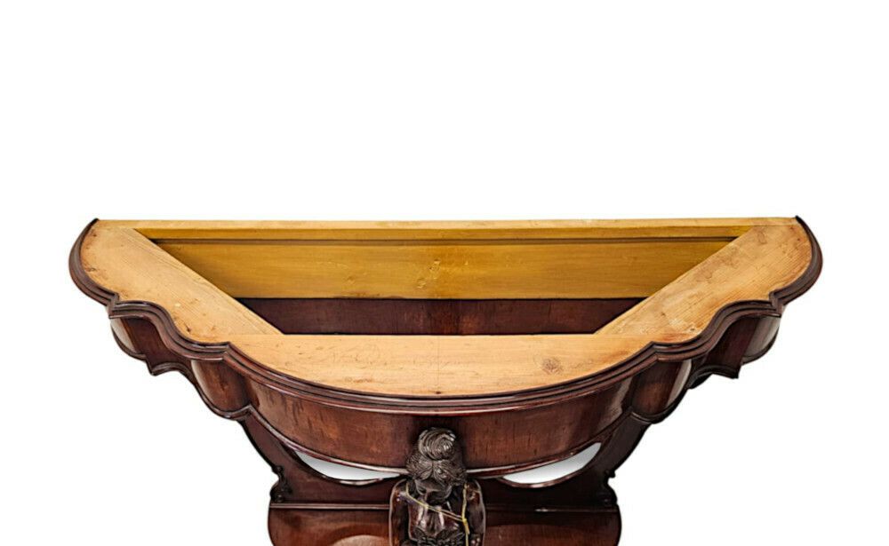 A Very Rare And Impressive Pair Of Tall 19th Century Marble Top Country House Console Tables photo 21342.9407