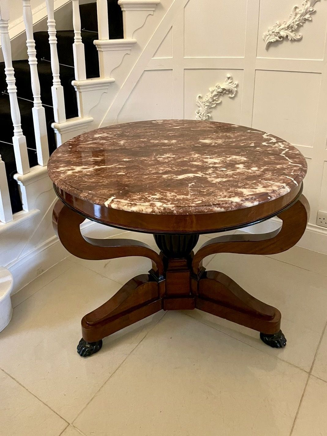 Outstanding Quality Antique French 19th Century Marble Top Centre Table