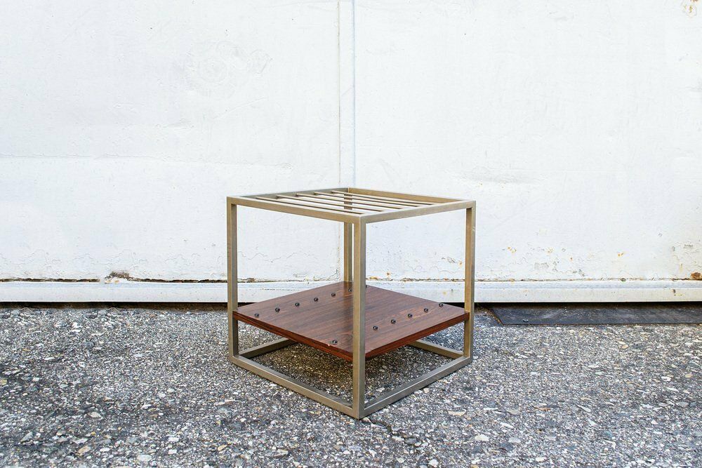 Magazine Rack In Chromed Metal And Wood, Italy, 1960s