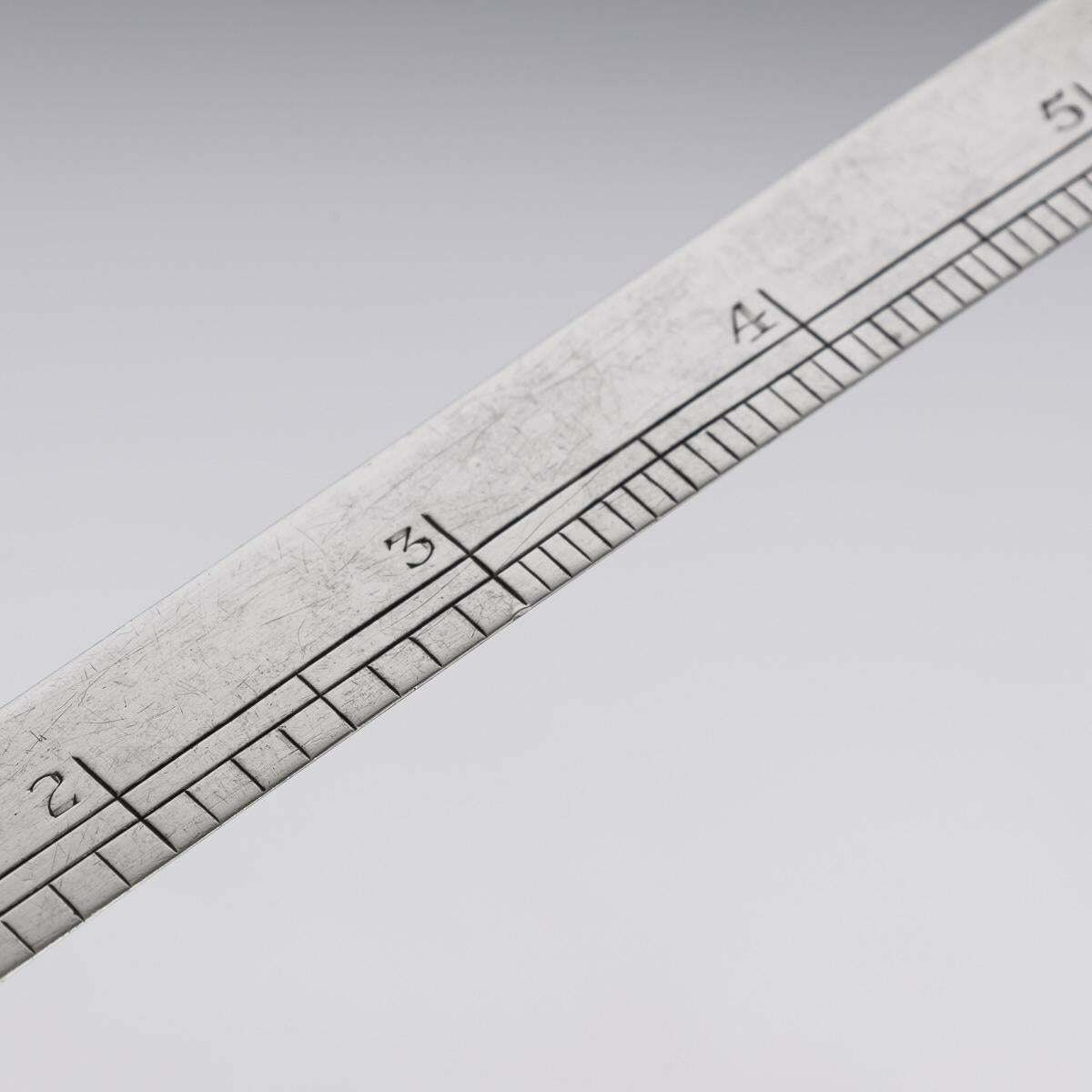Home Decor 20th Century British Solid Silver Magnifying Glass & Ruler, Asprey, C.1929 photo