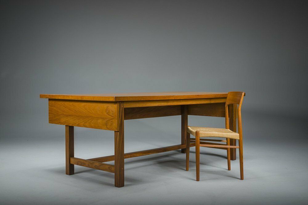 Freestanding Swedish Architect's Teak Desk, 1960s photo vintage