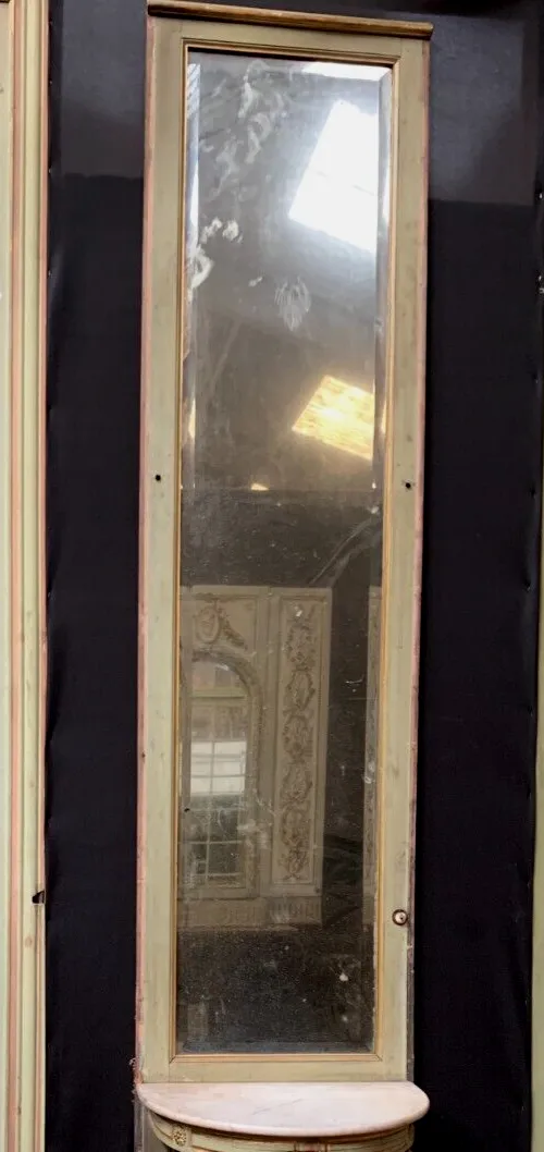 Napoleon III Style Mirror And Woodwork Console In 19th Century Patinated Wood photo for sale