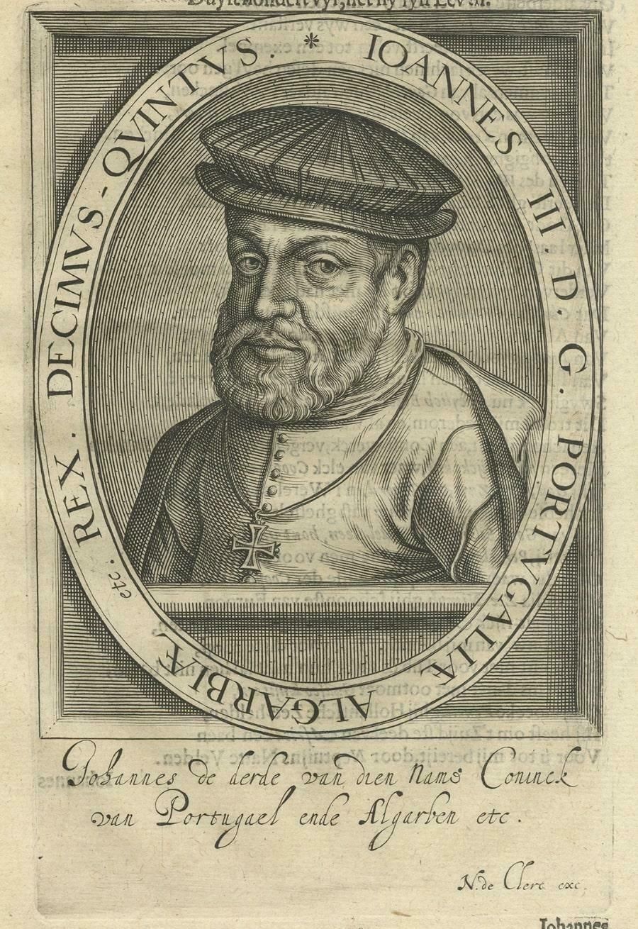 Antique Portrait Of John III Of Portugal By Janszoon, 1615 photo 239.0