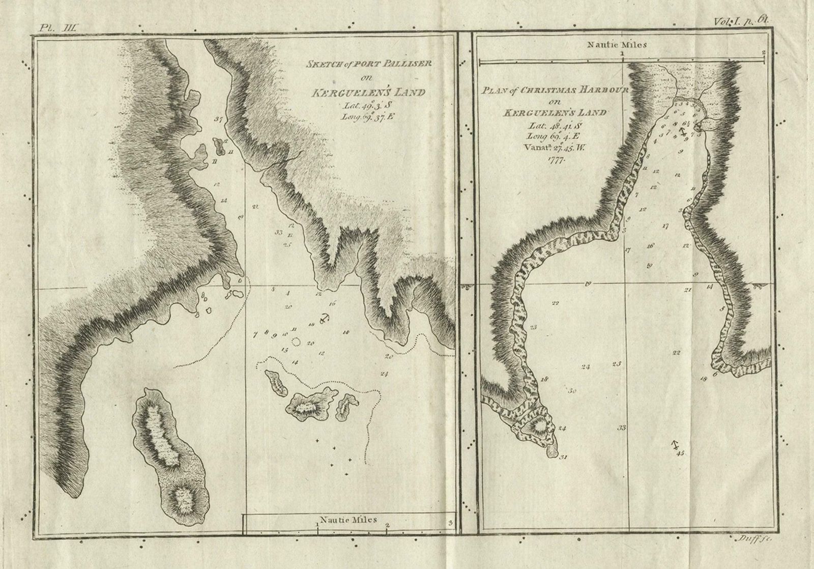 Antique Map Of Port Pallisers & Kersmis By Cook, C.1781 photo 250.0