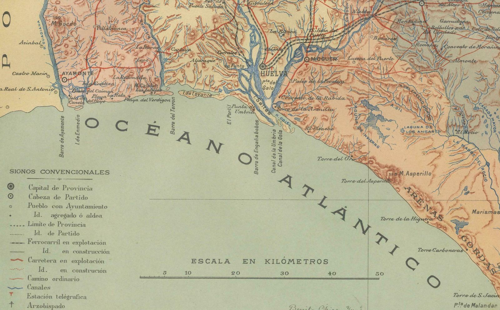 Huelva 1901: A Cartographic Presentation Of Andalusia's Atlantic Frontier photo 390.0