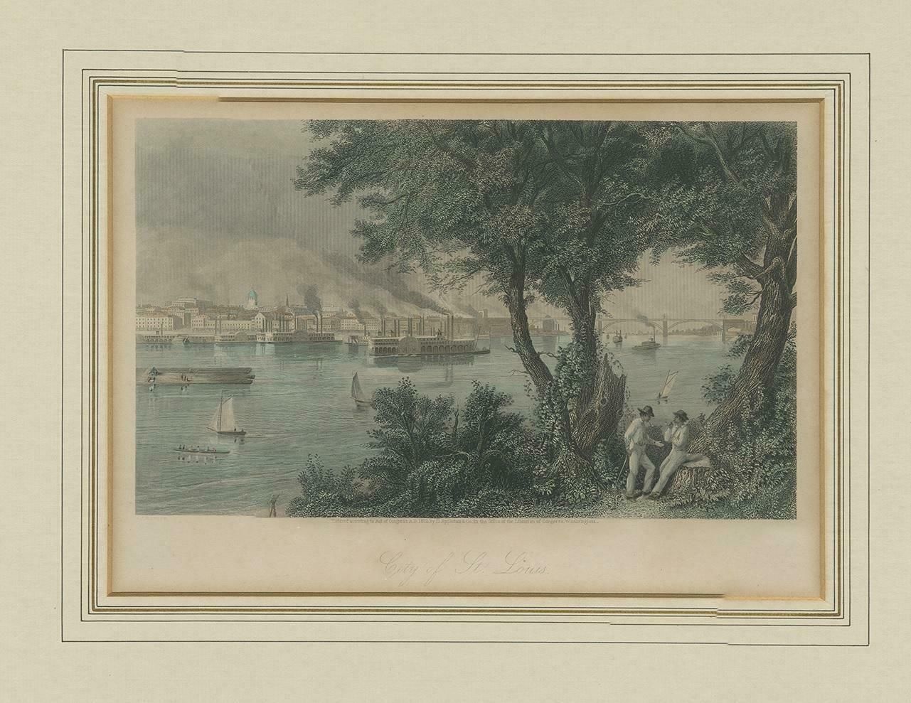 Antique Print Of The City Of Buffalo By Appleton, 1872 photo furniture