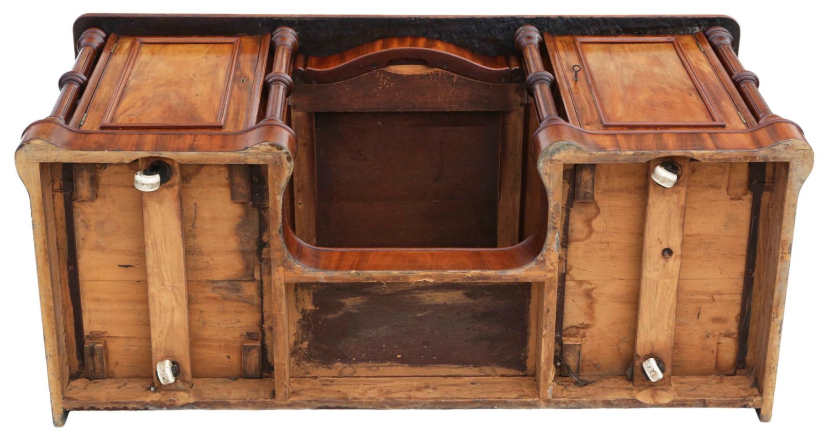 photo furniture Antique Fine Quality Large 19th Century Mahogany Twin Pedestal Desk, Dressing Or Writing Table