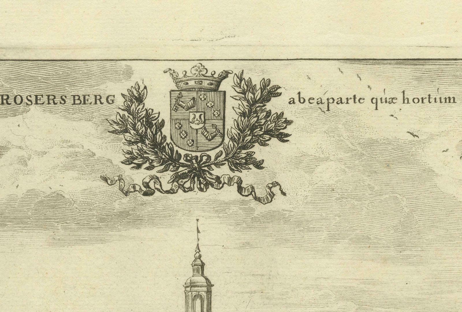 Baroque Grandeur: The Rosersberg Palace Gardens In Swidde's 1695 Engraving photo vinterior