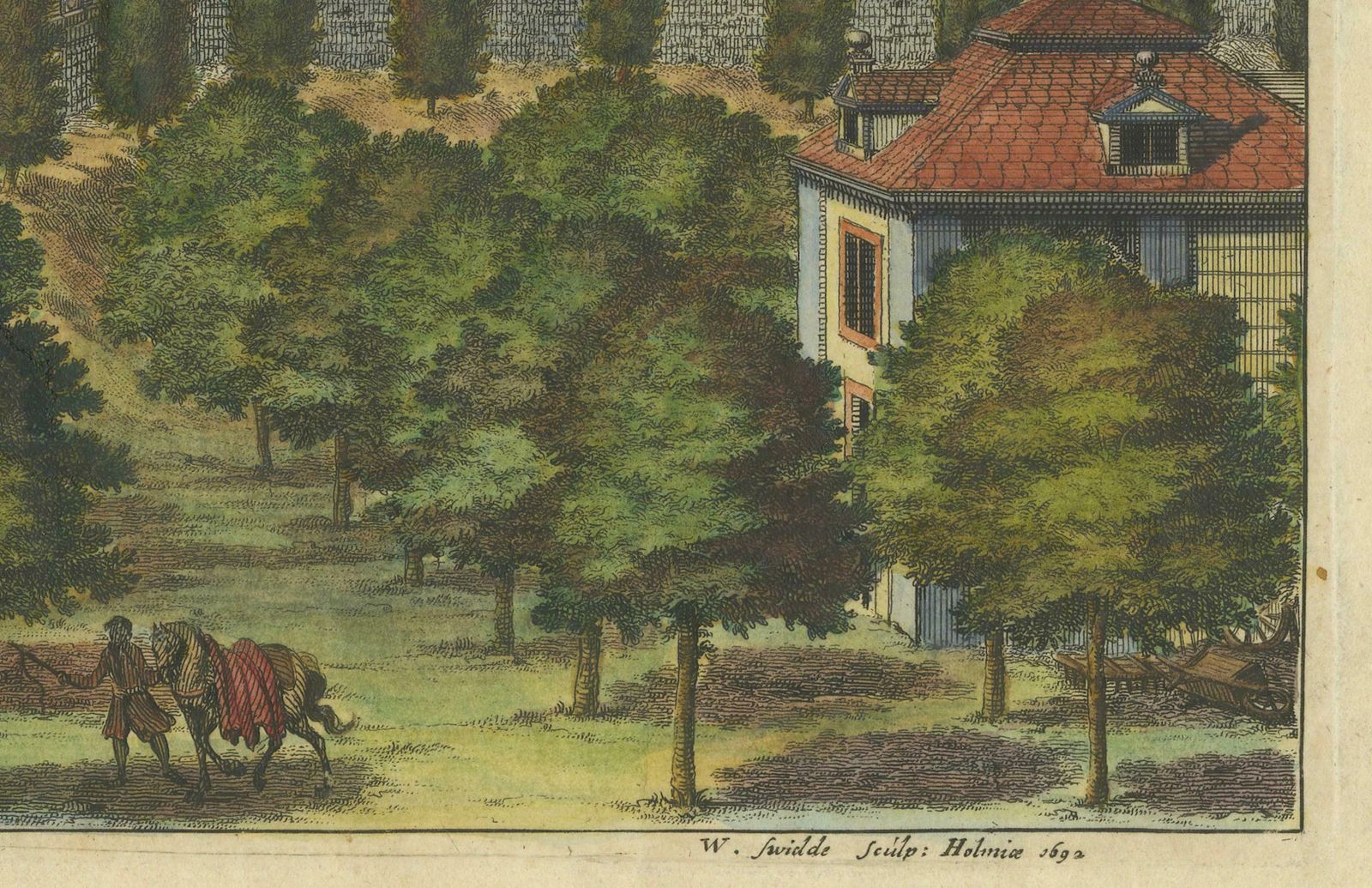 Baroque Splendor: The östanå Manor In Gränna, 1692 Swidde Engraving photo Art