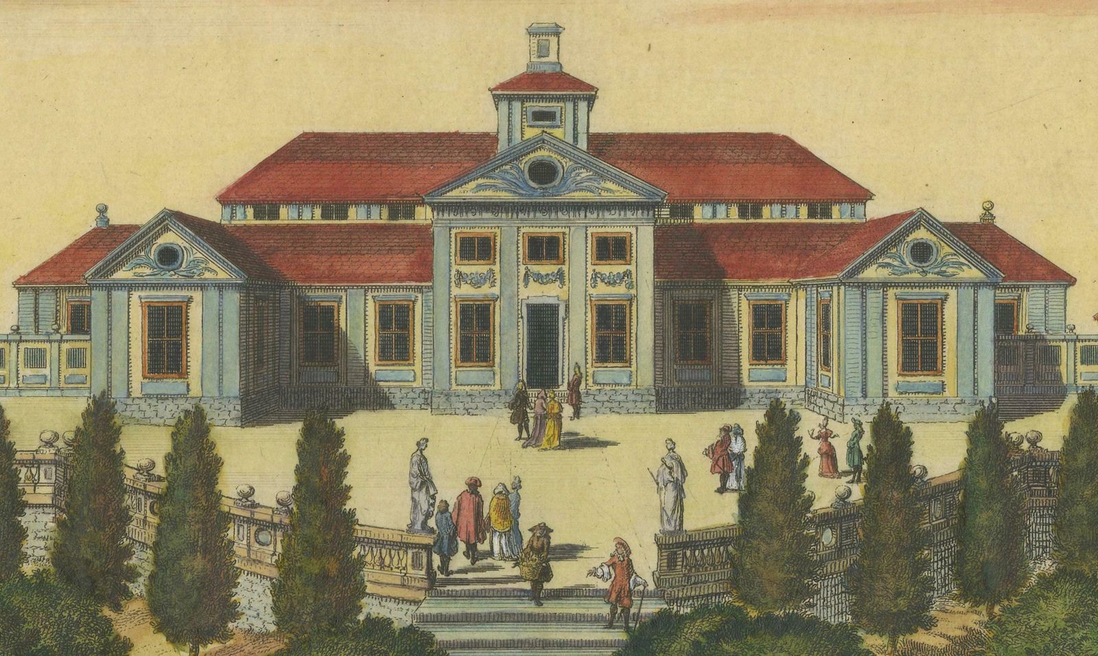 Baroque Splendor: The östanå Manor In Gränna, 1692 Swidde Engraving photo vinterior