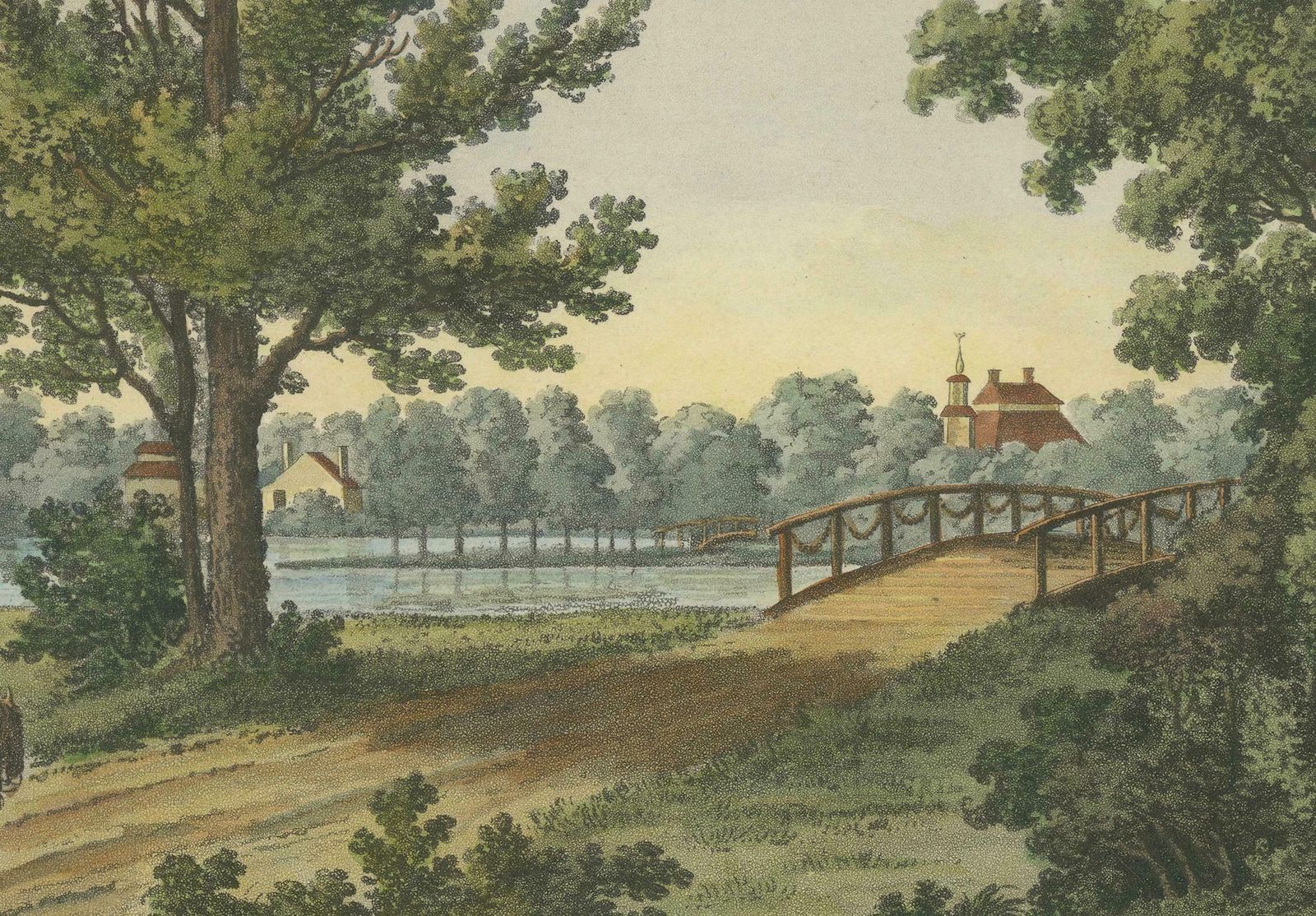 Gentle Repose At österby: An 1824 Aquatint By Ulrik Thersner photo Art