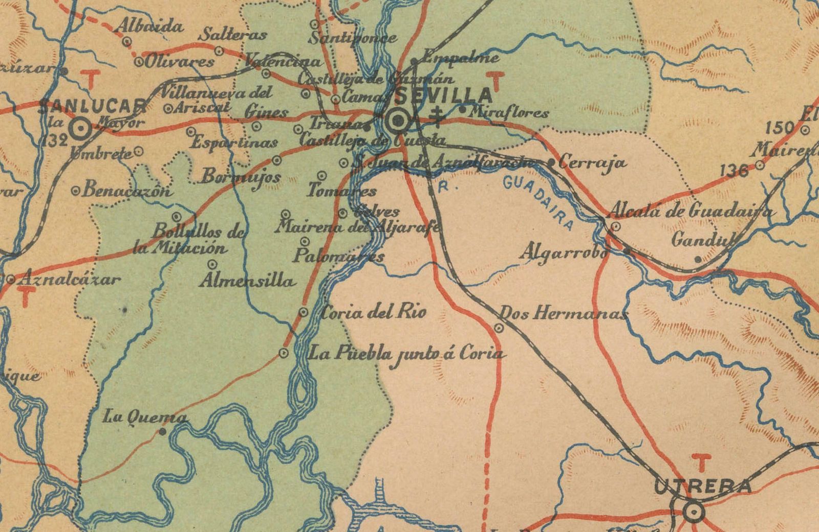 Map Of Sevilla Province, 1901: A Depiction Of The Spanish Cultural Heartland photo furniture