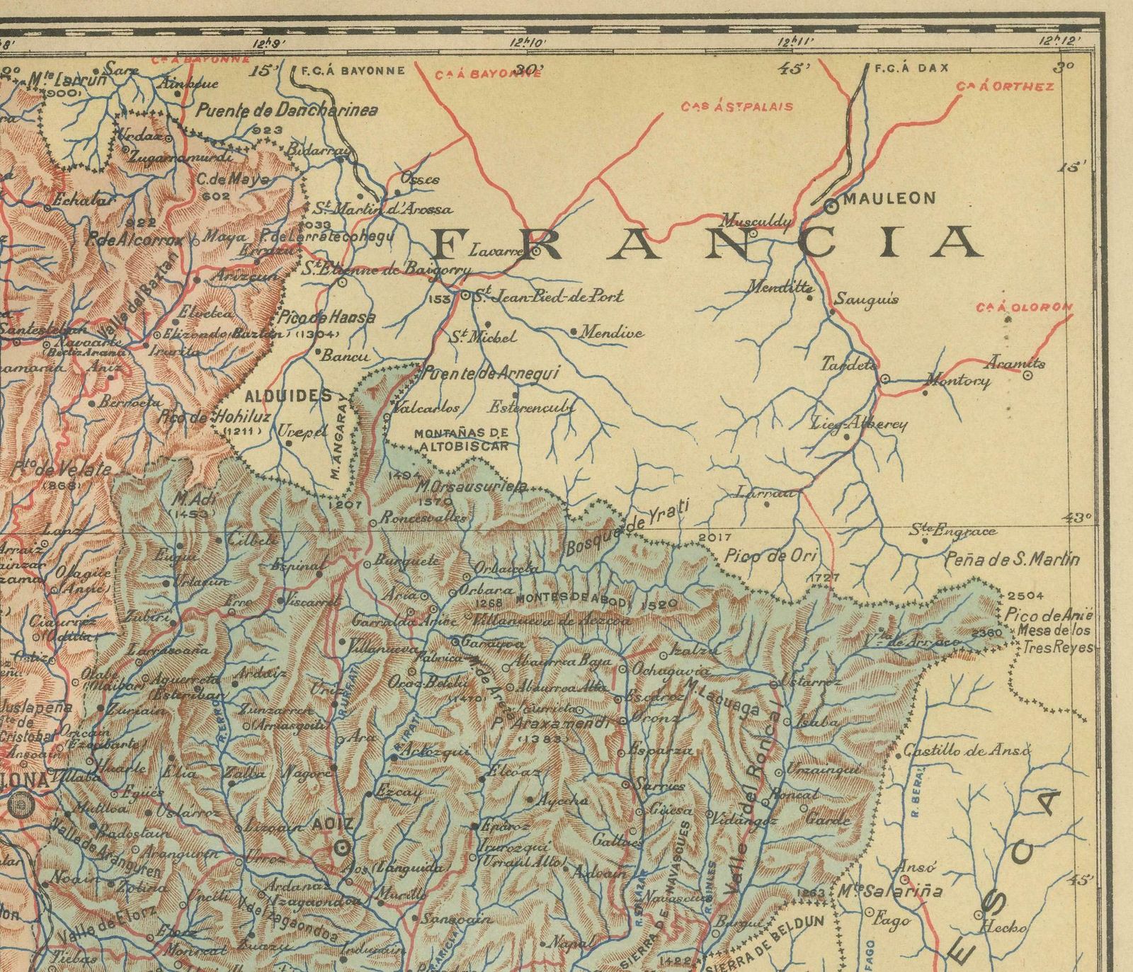 Navarra In Cartographic Detail: A 1902 Map Of The Crossroads Of Northern Spain photo furniture