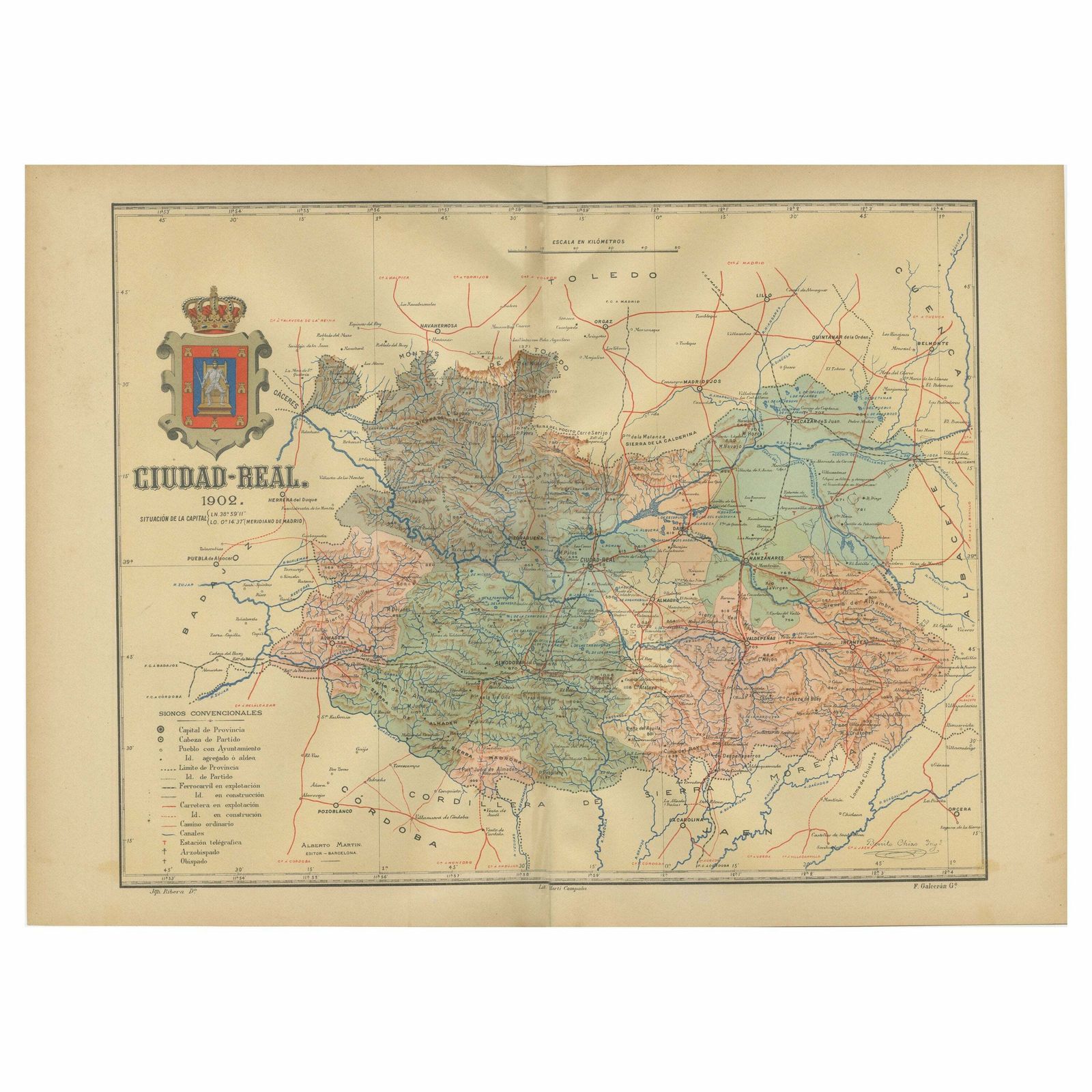 Ciudad Real 1902: A Detailed Cartographic Survey Of La Mancha In Spain
