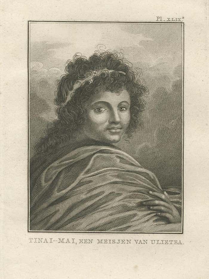 Antique Print Of Woman Of Ulietea, French Polynesia, By Cook, 1803 photo for sale