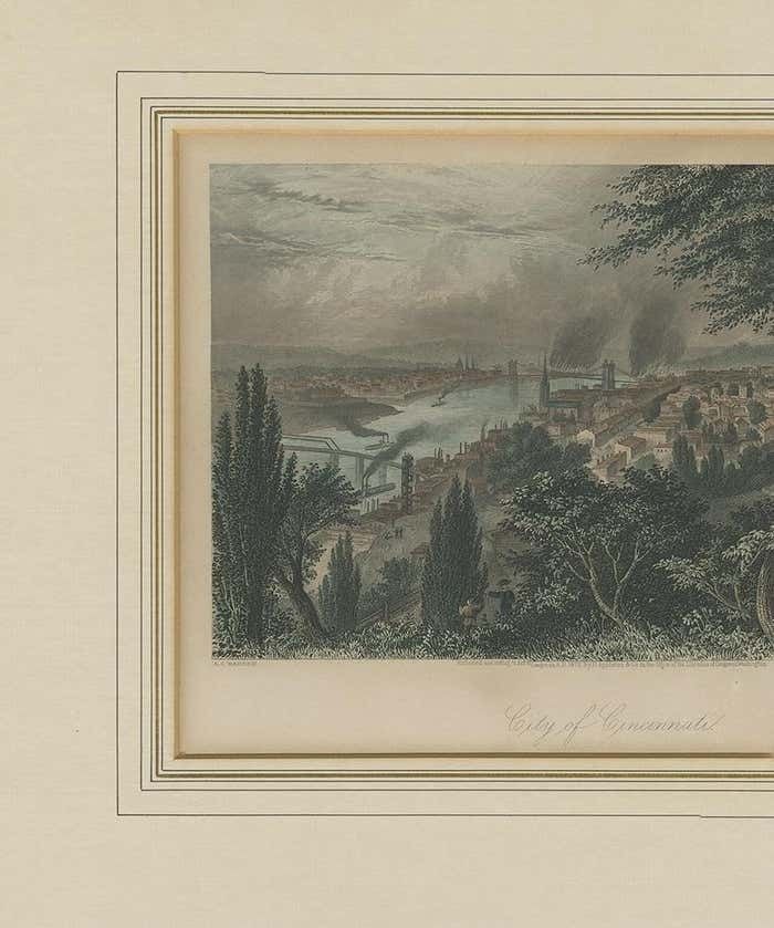 Antique Print Of The City Of Cincinnati By Appleton, 1872 photo for sale