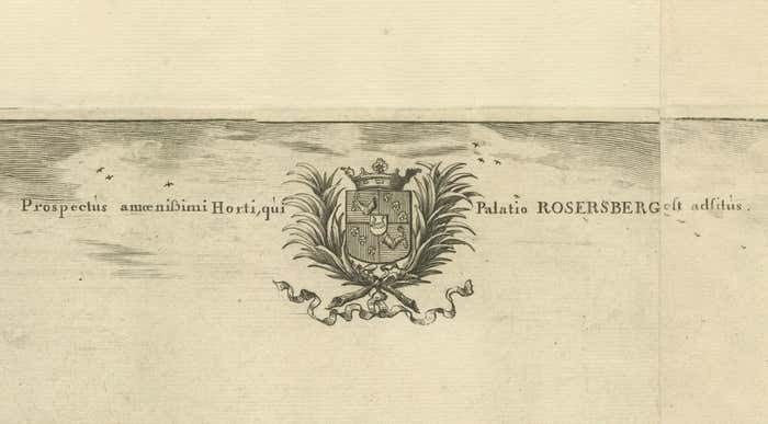 Rosersberg Palace And Gardens Near Stockholm In The Baroque Splendor Of 1695 photo vintage