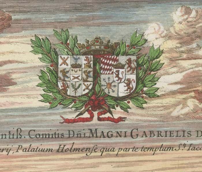 Noble Abode: The La Gardie Estate In Stockholm As Envisioned By Jean Marot, 1670 photo vintage