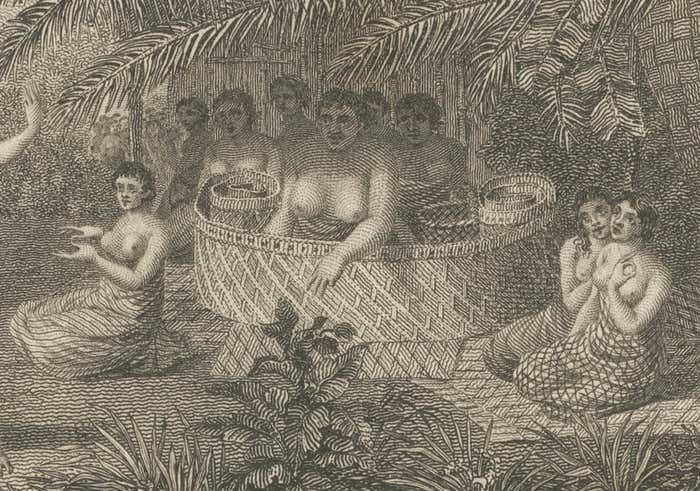 Rhythms Of The Pacific: A Communal Dance In Tonga, Engraving Published In 1812 photo Art