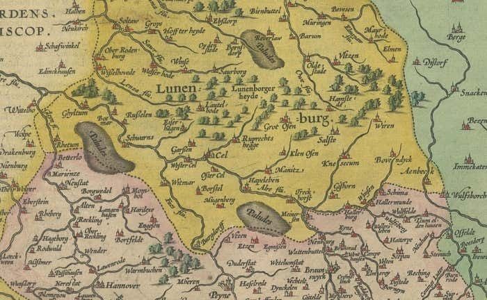 Duchy Of Brunswick Lüneburg, 1595: A Renaissance Cartographic Masterpiece photo furniture