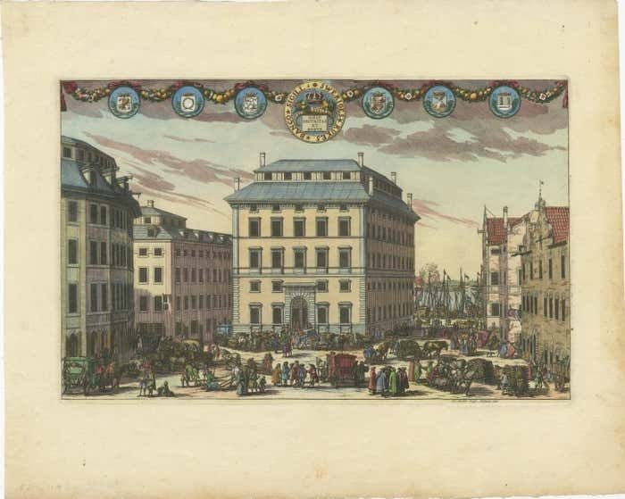 Banking On Prosperity: Södra Bancohuset Of Stockholm In A 1691 Swidde Engraving photo furniture