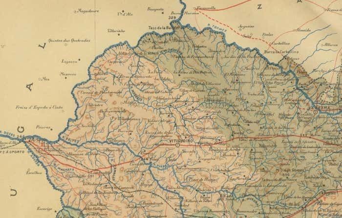 1902 Cartographic View Of Salamanca: The Golden Province Of Spain photo furniture