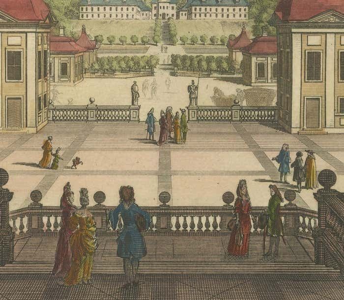 Salsta Castle In Pastoral Uppland, Sweden: A Dahlberg Engraving, 1694 photo vinterior