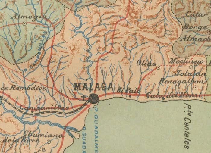 Málaga 1901: A Cartographic Detailing Of Andalusia's Coastal Jewel photo 370.0