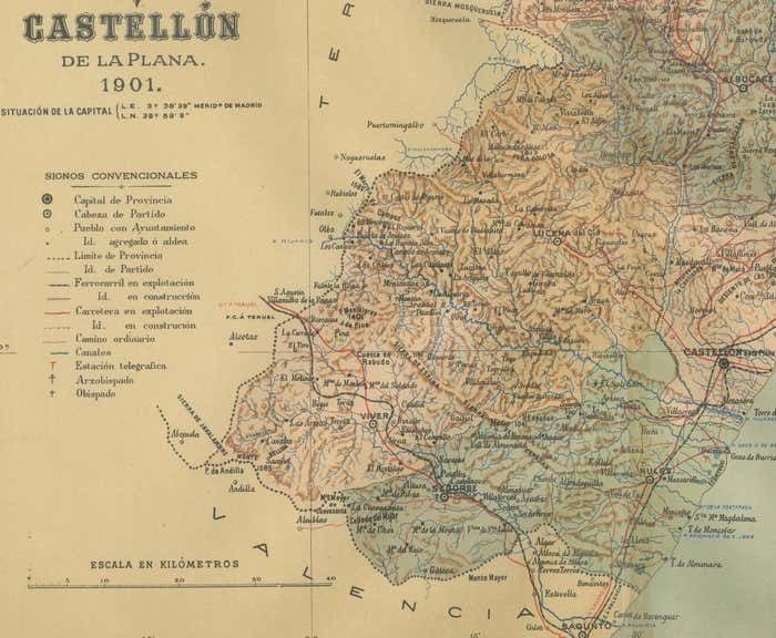 Castellon De La Plana 1901: A Cartographic Perspective Of The Valencian Coast photo Art