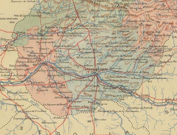 Burgos 1902: Geographic Map Of Castile's Historic Heartland In Spain photo for sale