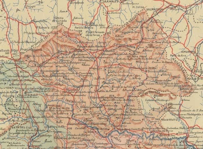 Burgos 1902: Geographic Map Of Castile's Historic Heartland In Spain photo Art