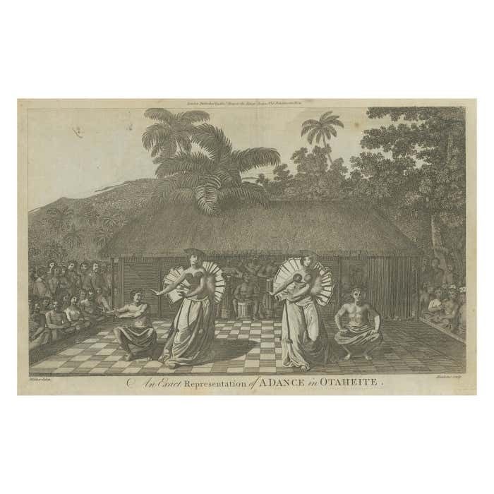 Celebration Of Tahitian Culture: Traditional Dance At Otaheite, Circa 1785