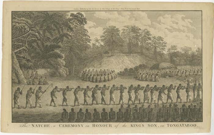 Royal Celebration In Tongatapu: The Natche Ceremony Engraved In Circa 1785 photo furniture