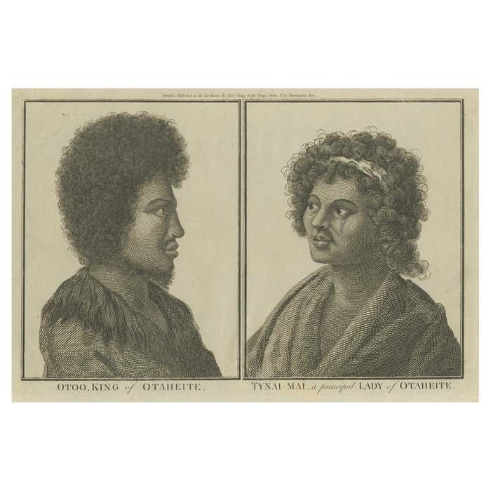 Sovereign Profiles: King Otoo And Lady Tynai Mai Of Tahiti, Published In Ca.1785