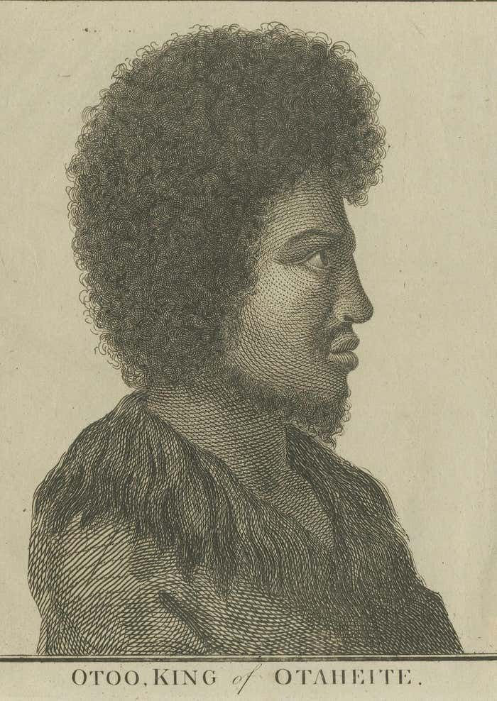Sovereign Profiles: King Otoo And Lady Tynai Mai Of Tahiti, Published In Ca.1785 photo vinterior