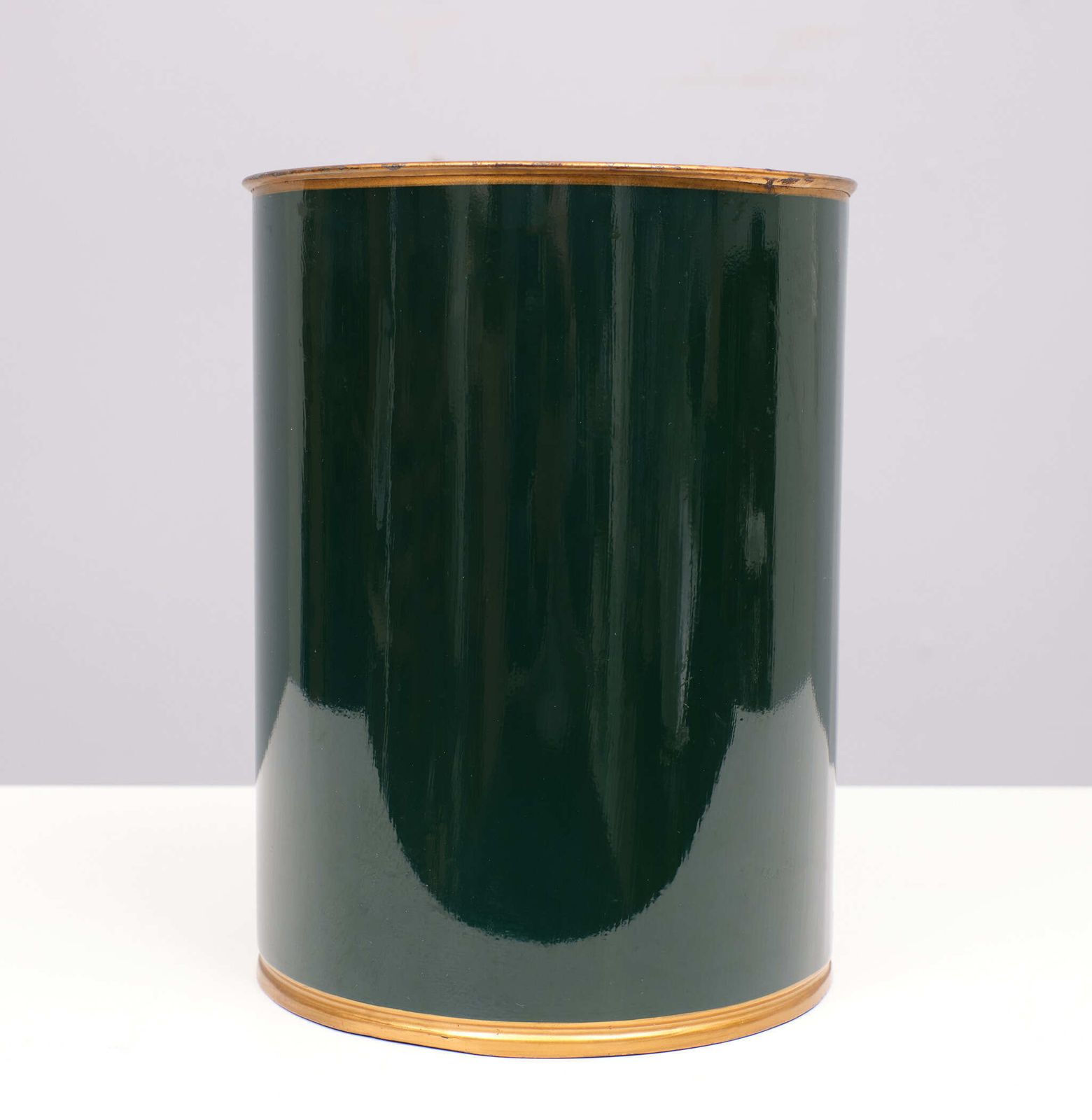 Engelse Metalen Prullenmand, Ca. Jaren 1960 photo Woonaccessoires