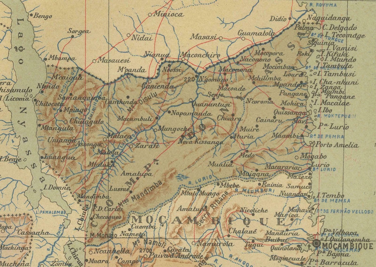 Colonial Crossroads: Angola And Mozambique In 1903 photo for sale